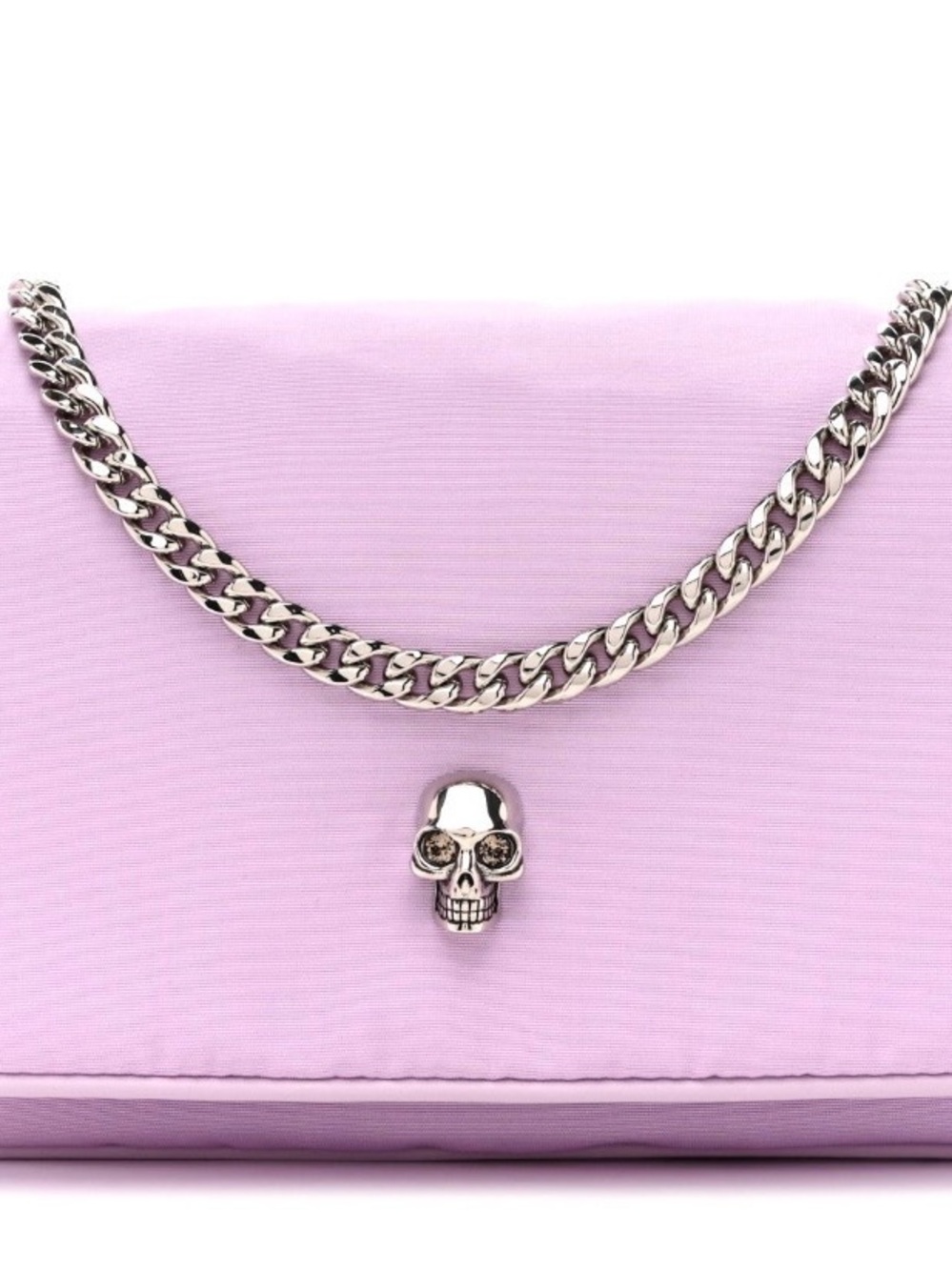 Alexander McQueen Lilac Leather Code Tab on Black